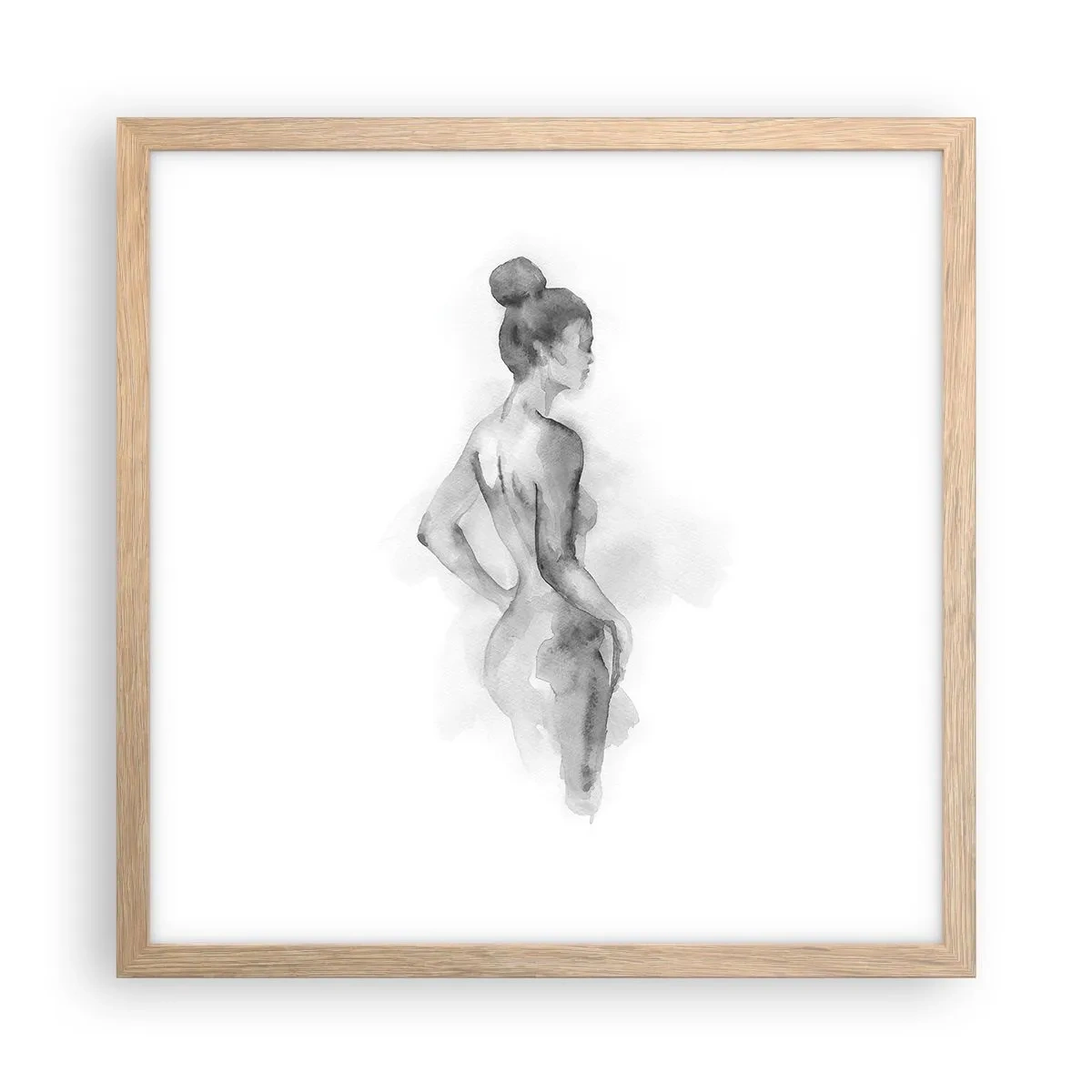 Affisch i ram av ljusek - Vacker som målandet - 40x40 cm