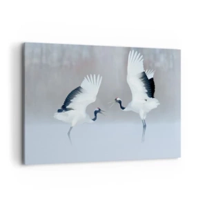 Canvastavla - Bild på duk - Dansen i dimman - 120x80 cm