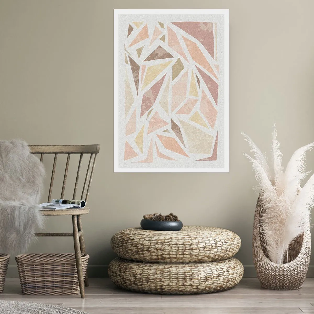 Affisch - Komposition av färgat glas - 70x100 cm