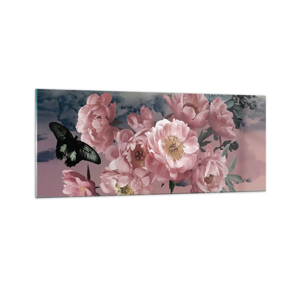 Glastavla - Bild på glas - Romantikens höjdpunkt - 100x40 cm