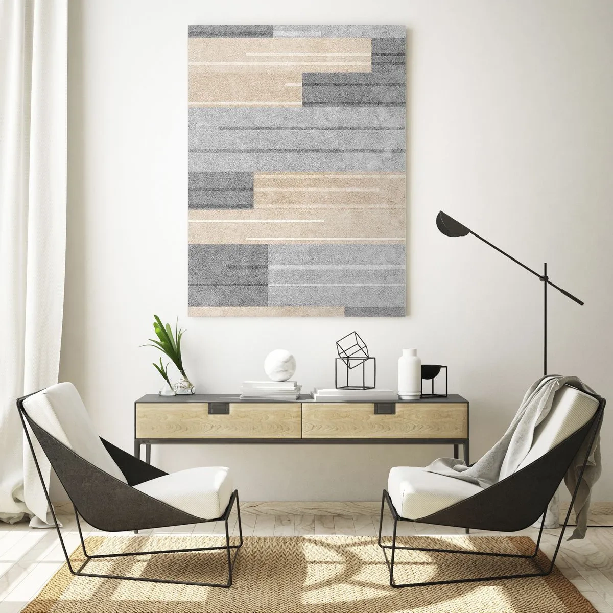 Glastavla - Bild på glas - Komposition: allt i lod - 50x70 cm