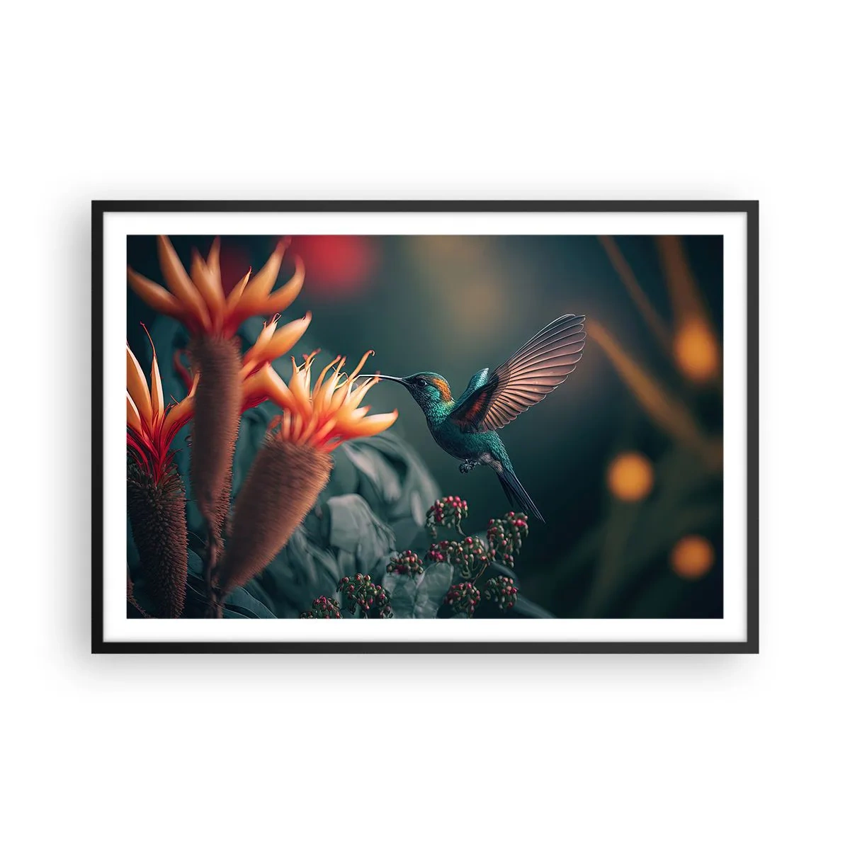 Affisch i svart ram - Ett verkligt färgglatt liv - 91x61 cm