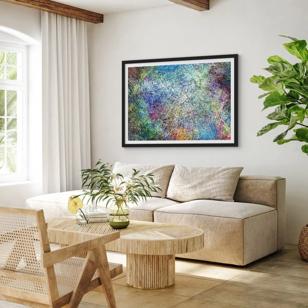 Affisch i svart ram - Det är inte så enkelt - 100x70 cm