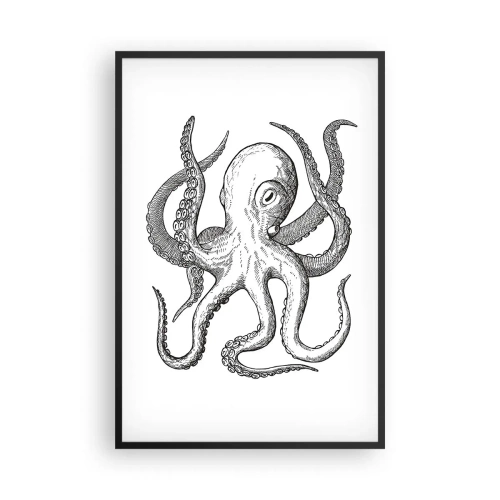 Affisch i svart ram - Dansar med vågorna - 61x91 cm