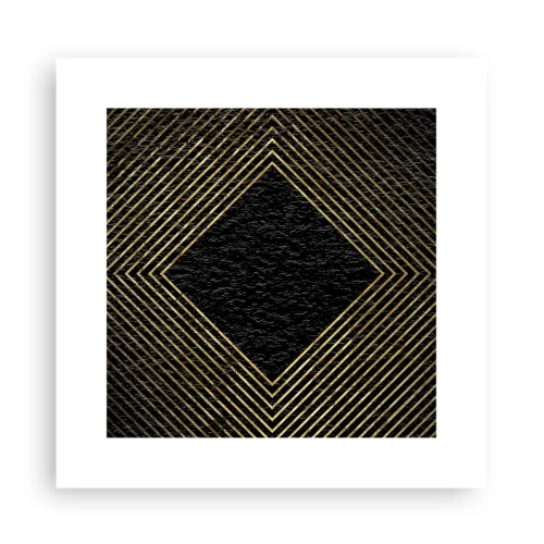 Affisch - Geometri i glamourstil - 30x30 cm