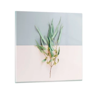 Glastavla - Bild på glas - Pastellens subtilitet - 70x70 cm