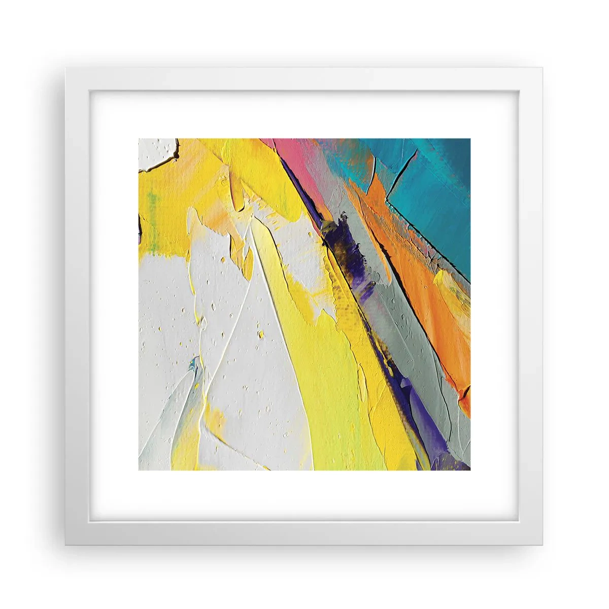 Affisch i vit ram - Världens anatomi - 30x30 cm