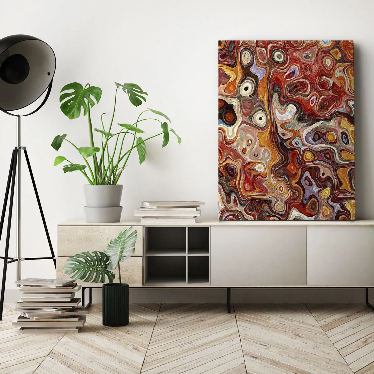 Canvastavla - Bild på duk - Om nötterna löstes upp i honung - 50x70 cm