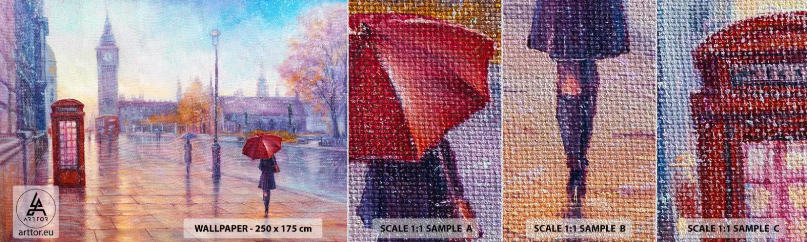 Provbit av fototapet Premium Sand - Höstdag i London - Stad, London, Arkitektur - 100x30 cm