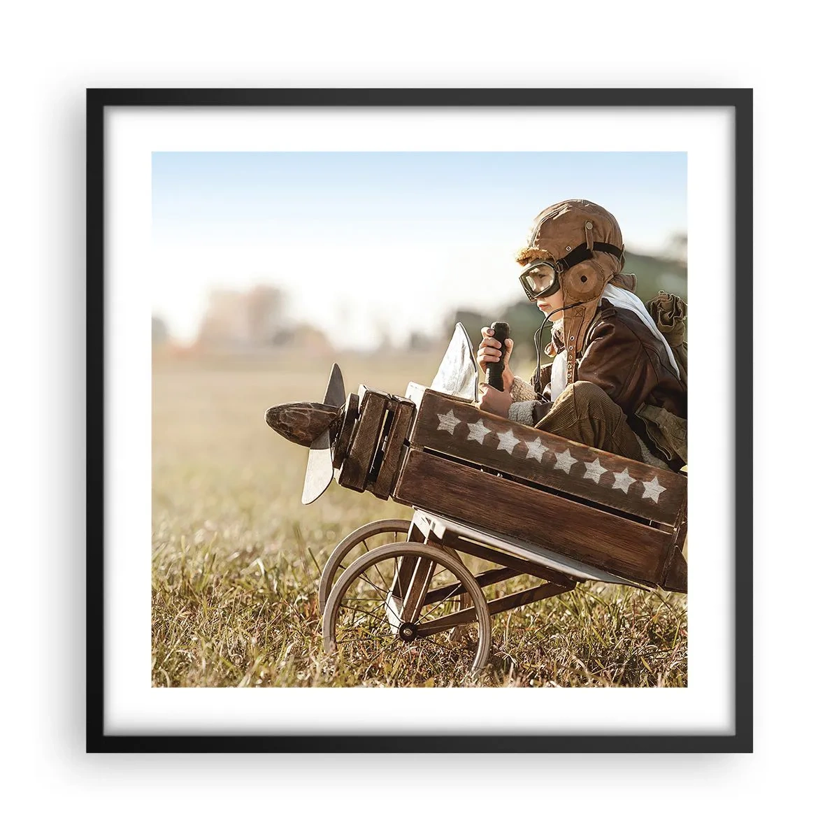 Affisch i svart ram - Stort mot drömmarna - 50x50 cm