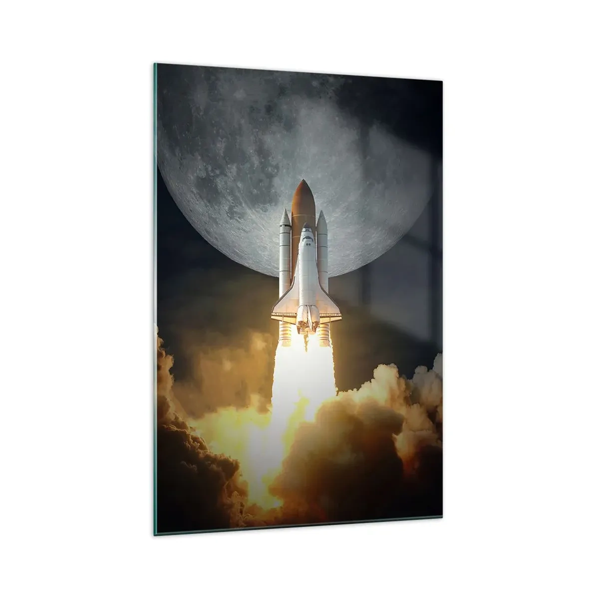 Glastavla - Bild på glas - Början på ett utomjordiskt äventyr - 70x100 cm