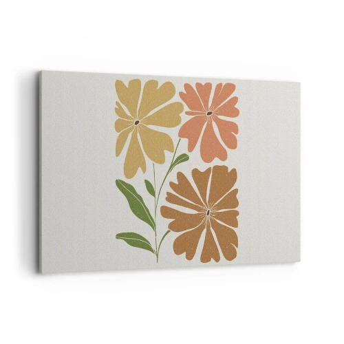 Canvastavla - Bild på duk - Natur och geometri - 100x70 cm