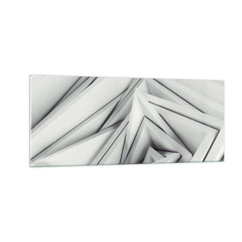 Glastavla - Bild på glas - Blommande vassa kanter - 100x40 cm