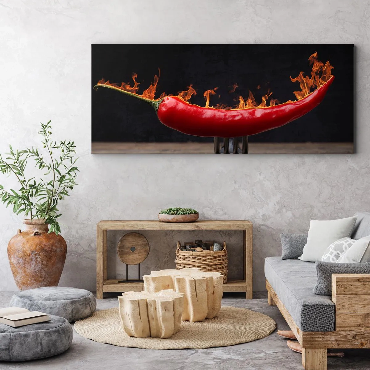 Canvastavla - Bild på duk - Helvetiskt tilltugg - 100x40 cm