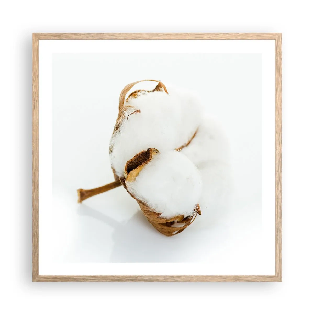 Affisch i ram av ljusek - Mjuk av naturen - 60x60 cm