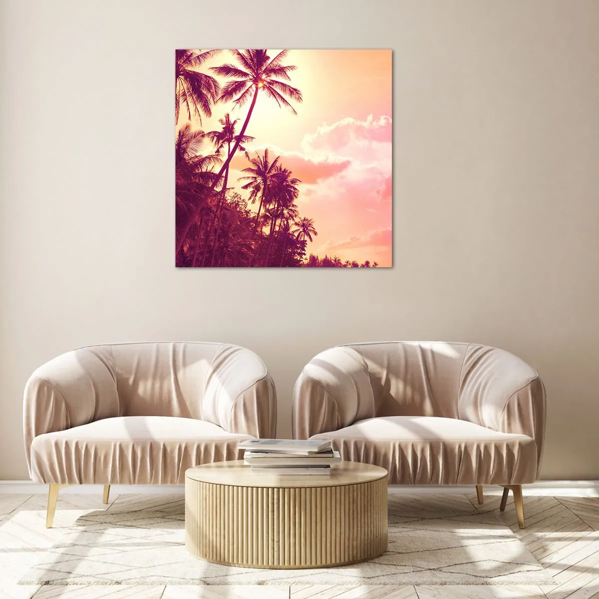 Glastavla - Bild på glas - Du måste välja - 60x60 cm