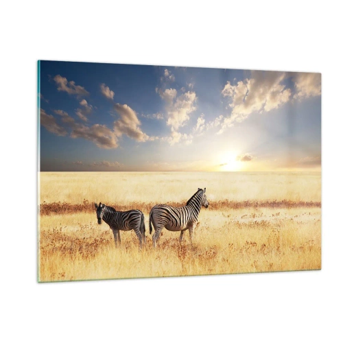 Glastavla - Bild på glas - Gå härifrån, stör inte lugnet - 120x80 cm