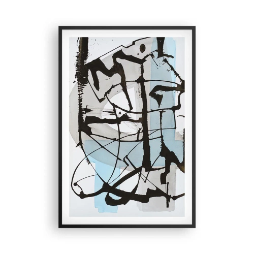 Affisch i svart ram - Blått trots allt - 61x91 cm