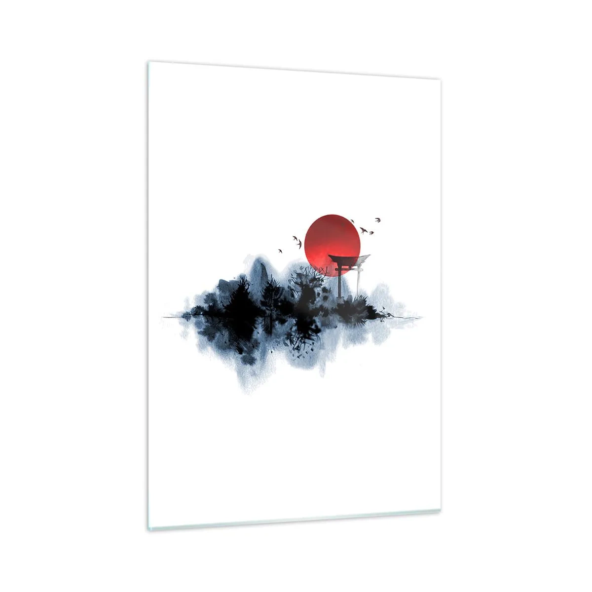 Glastavla - Bild på glas - Japansk utsikt - 50x70 cm