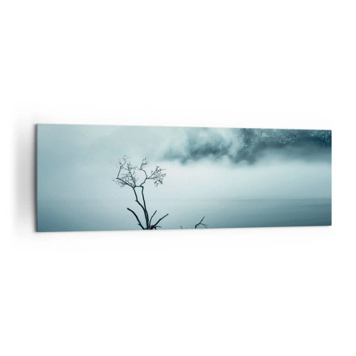 Canvastavla - Bild på duk - Ut ur vatten och dimma - 160x50 cm