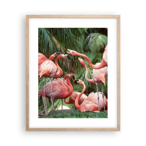 Affisch i ram av ljusek - Eftermiddags skvaller - 40x50 cm