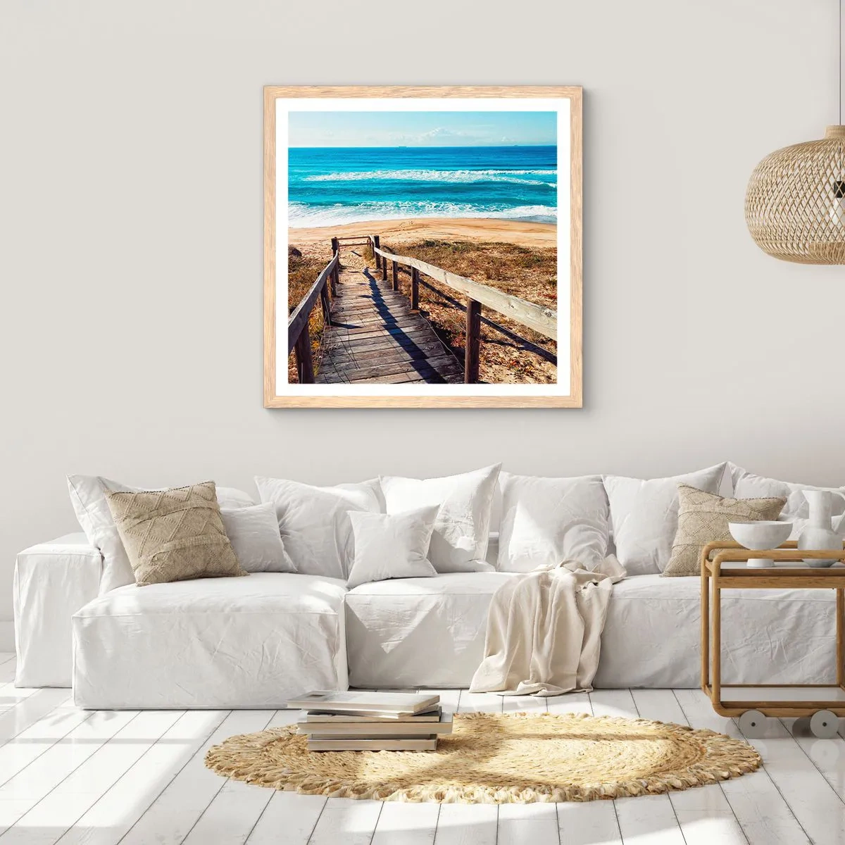 Affisch i ram av ljusek - Spring! - 60x60 cm