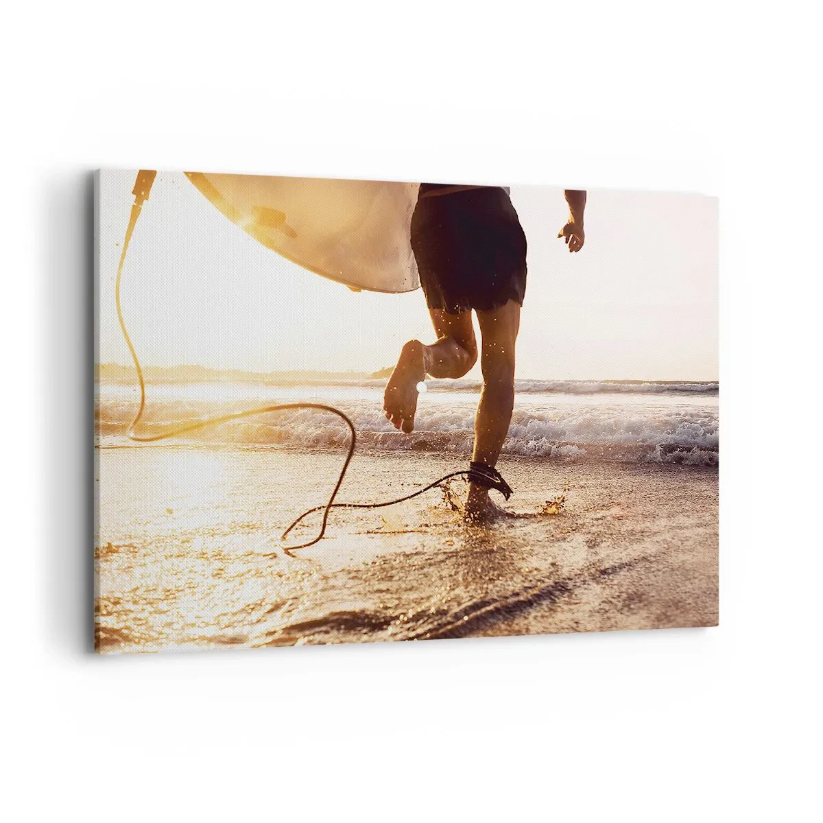 Canvastavla - Bild på duk - Möta vågorna - 100x70 cm