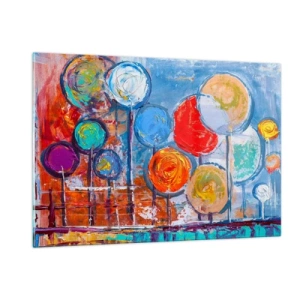Glastavla - Bild på glas - Slickepinnar - 120x80 cm