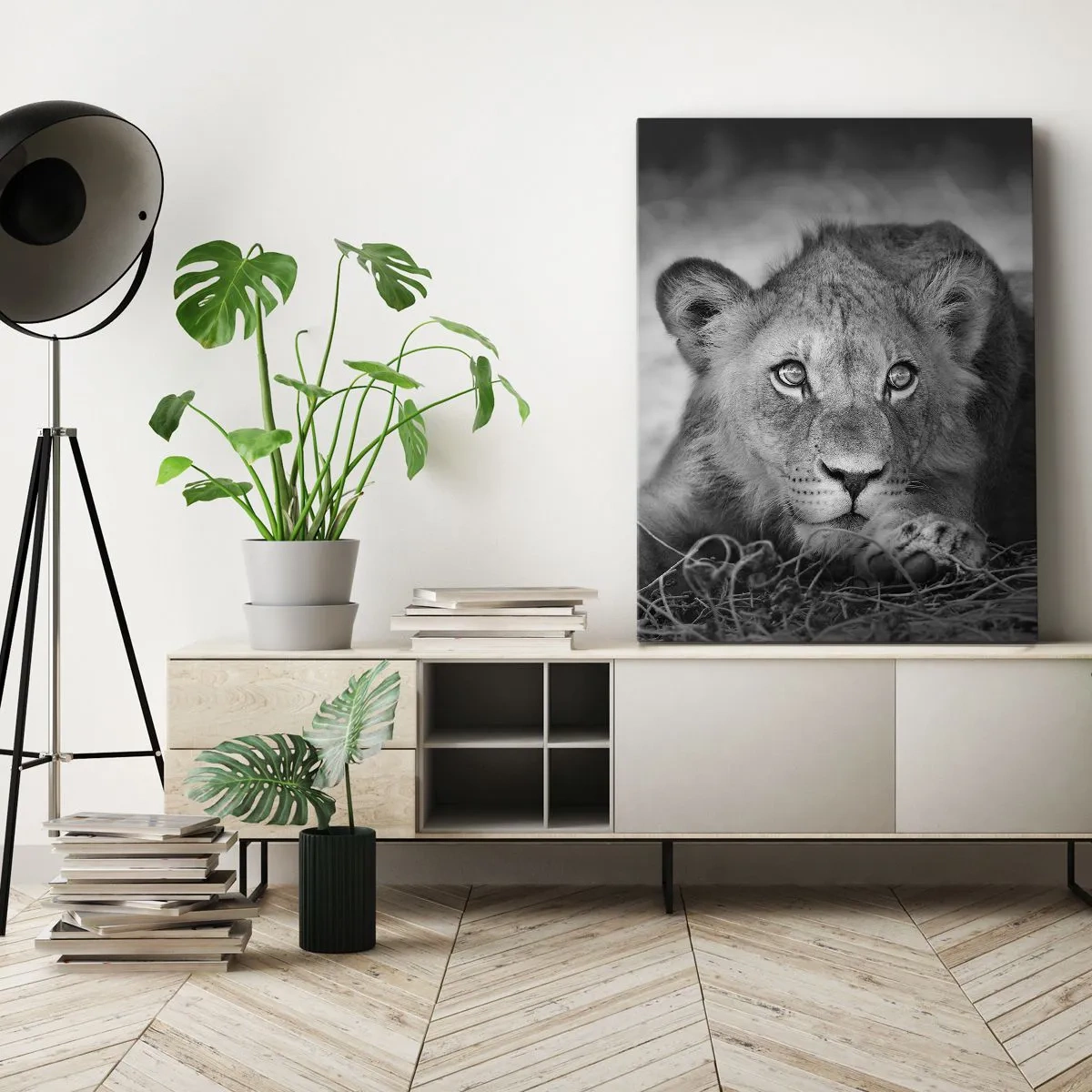 Canvastavla - Bild på duk - Kunglig valp - 50x70 cm