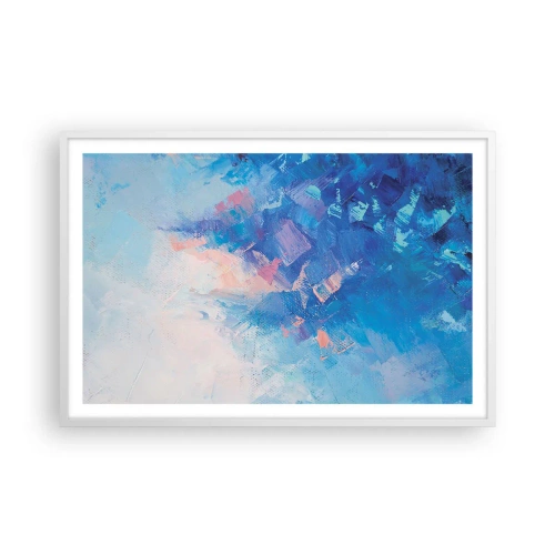 Affisch i vit ram - Vinterabstraktion - 91x61 cm