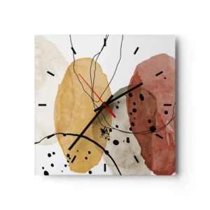 Väggklocka - Klocka på glas - Lätta och transparenta som luften - 40x40 cm