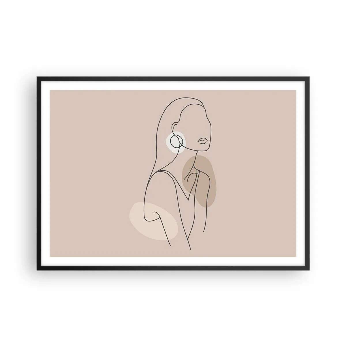Affisch i svart ram - Flickaktighetens ikon - 100x70 cm