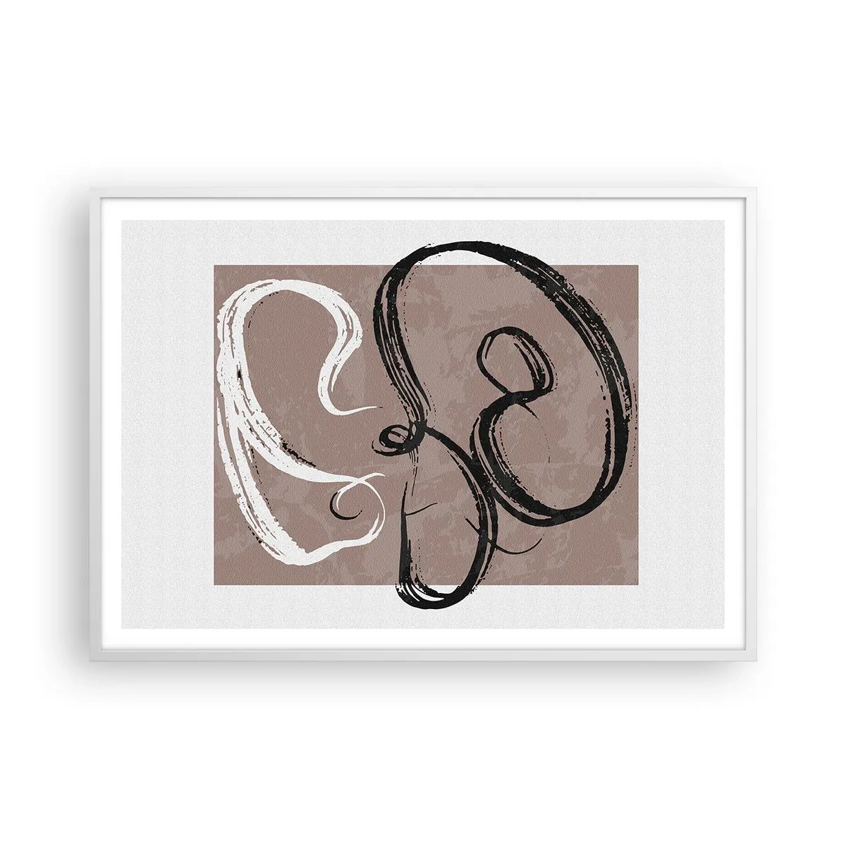 Affisch i vit ram - Komposition - sökande efter fullständighet - 100x70 cm