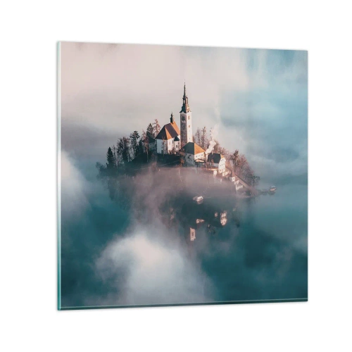 Glastavla - Bild på glas - Drömö - 30x30 cm