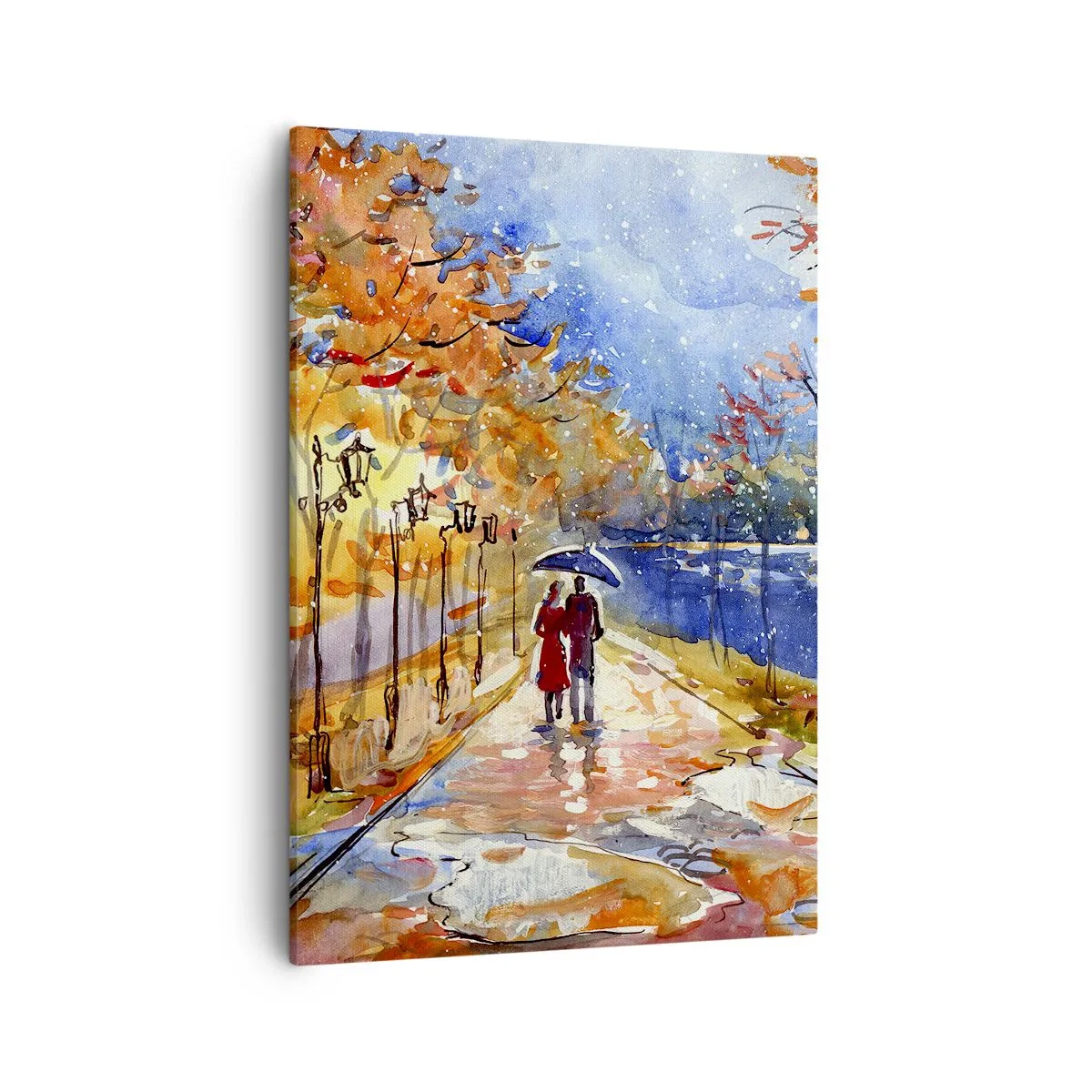 Canvastavla - Bild på duk - Tillsammans mot tidens gräns - 50x70 cm