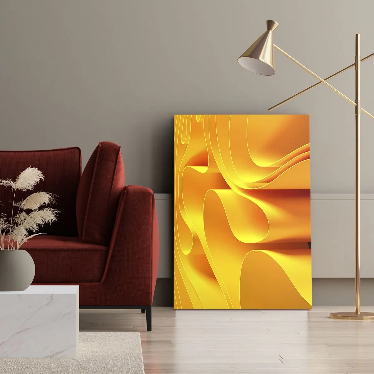 Canvastavla - Bild på duk - Som solens vågor - 50x70 cm