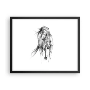 Affisch i svart ram - Elegant trav - 50x40 cm