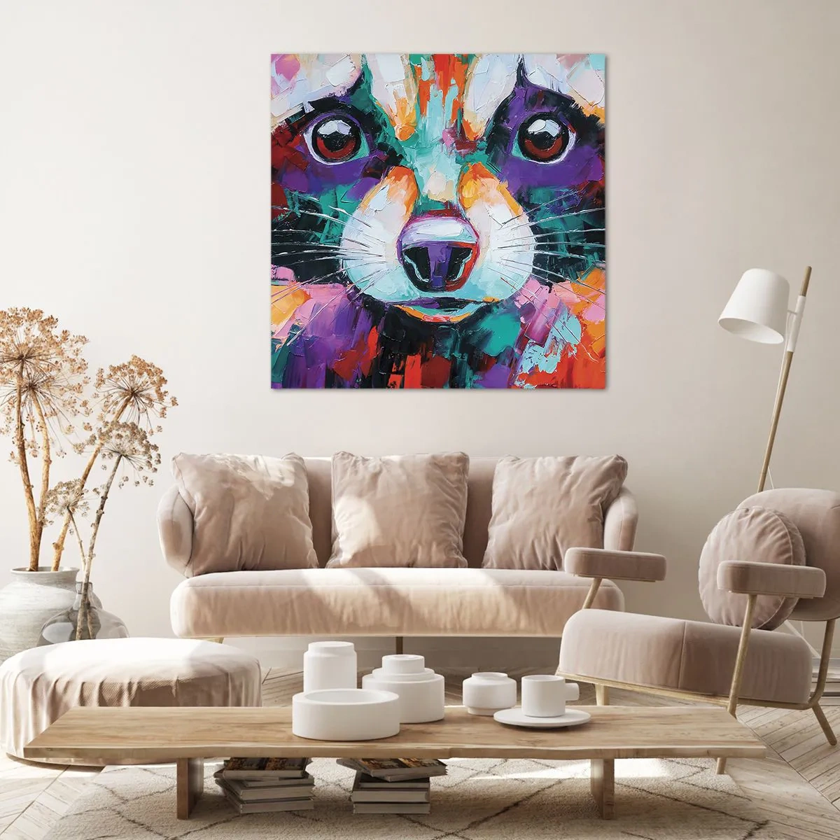 Canvastavla - Bild på duk - Enbart goda emotioner - 40x40 cm