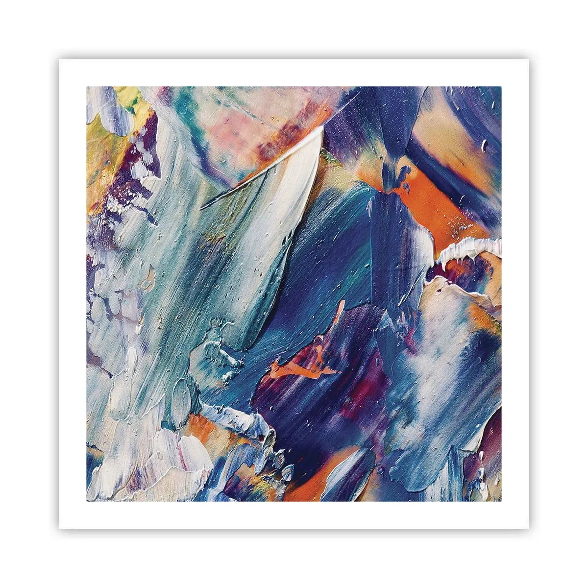 Affisch - Färgkaos - 60x60 cm