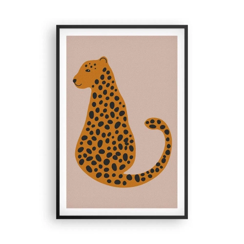 Affisch i svart ram - Pantermönster är inne - 61x91 cm