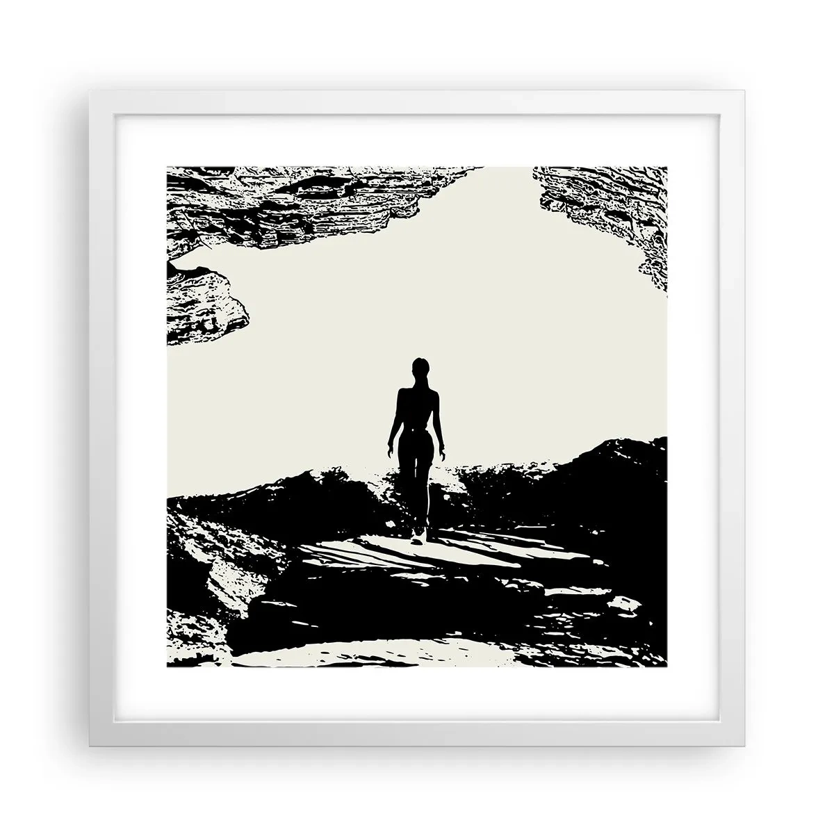 Affisch i vit ram - En ny blick - 40x40 cm