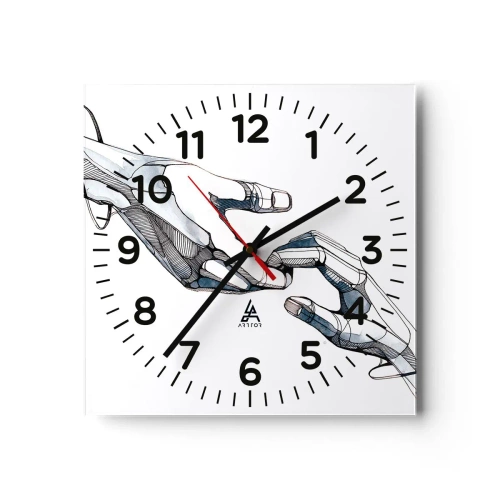 Väggklocka - Klocka på glas - God gest - 40x40 cm