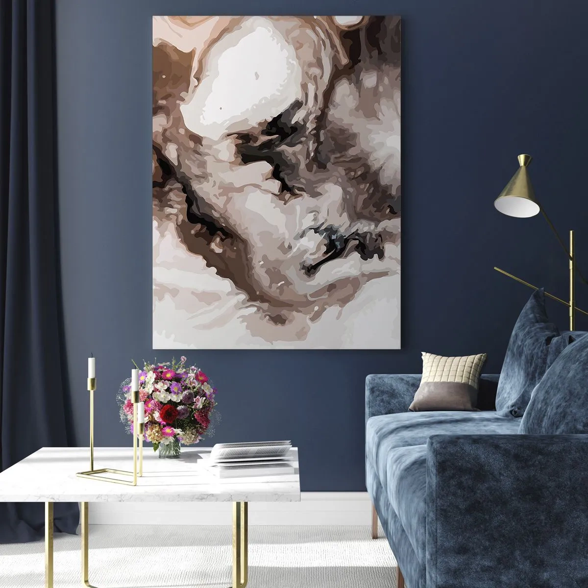 Glastavla - Bild på glas - En galax födelse - 50x70 cm