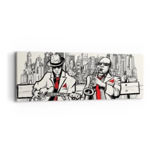 Canvastavla - Bild på duk - New Yorks improvisation - 90x30 cm