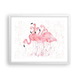 Affisch i vit ram - Rosa bandet - 50x40 cm