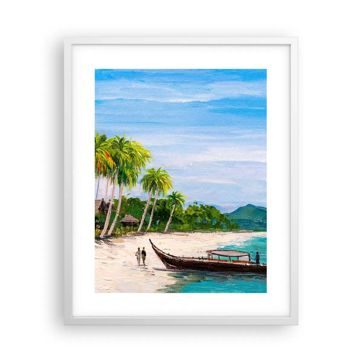 Affisch i vit ram - En exotisk dröm - 40x50 cm