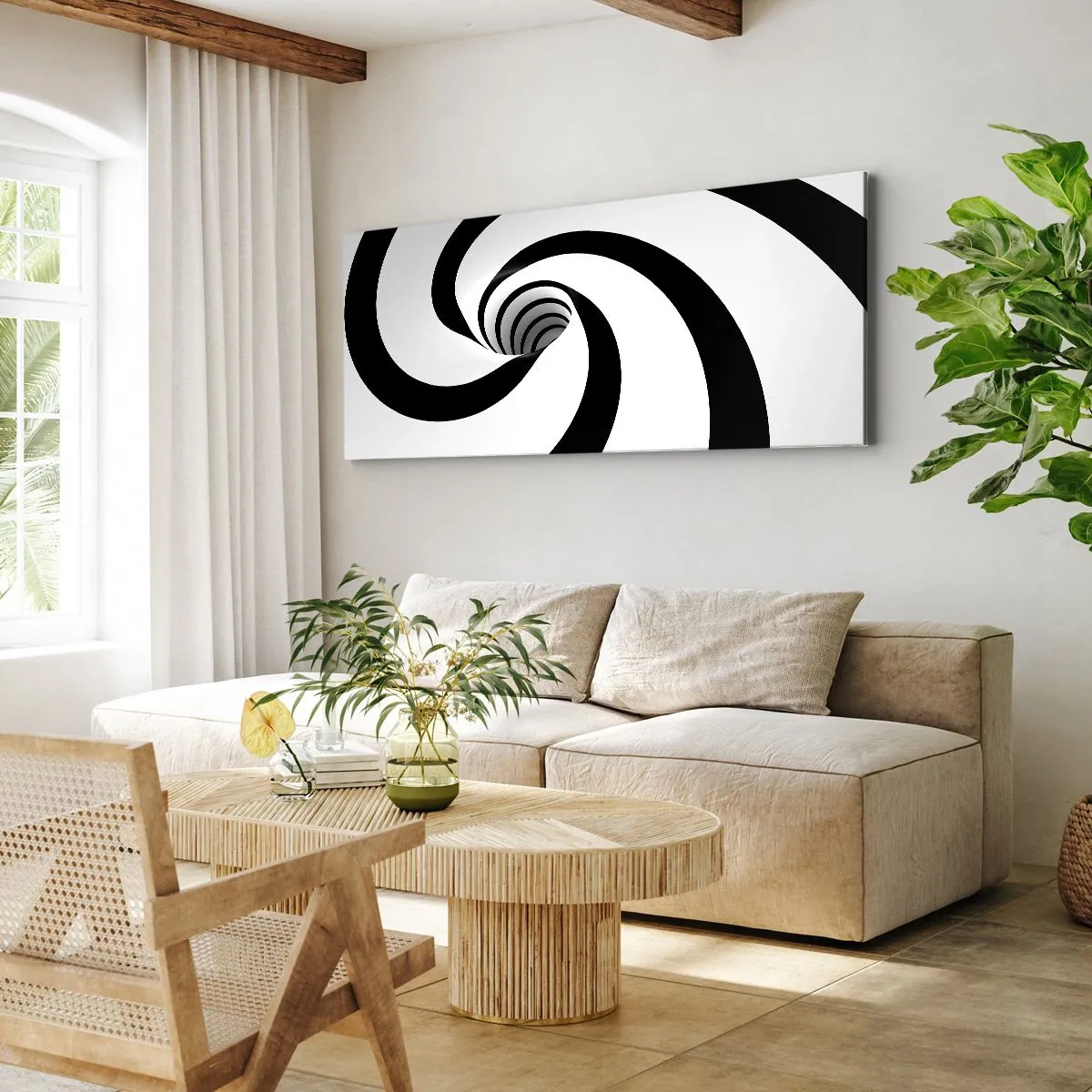 Canvastavla - Bild på duk - Underkasta sig virveln? - 100x40 cm