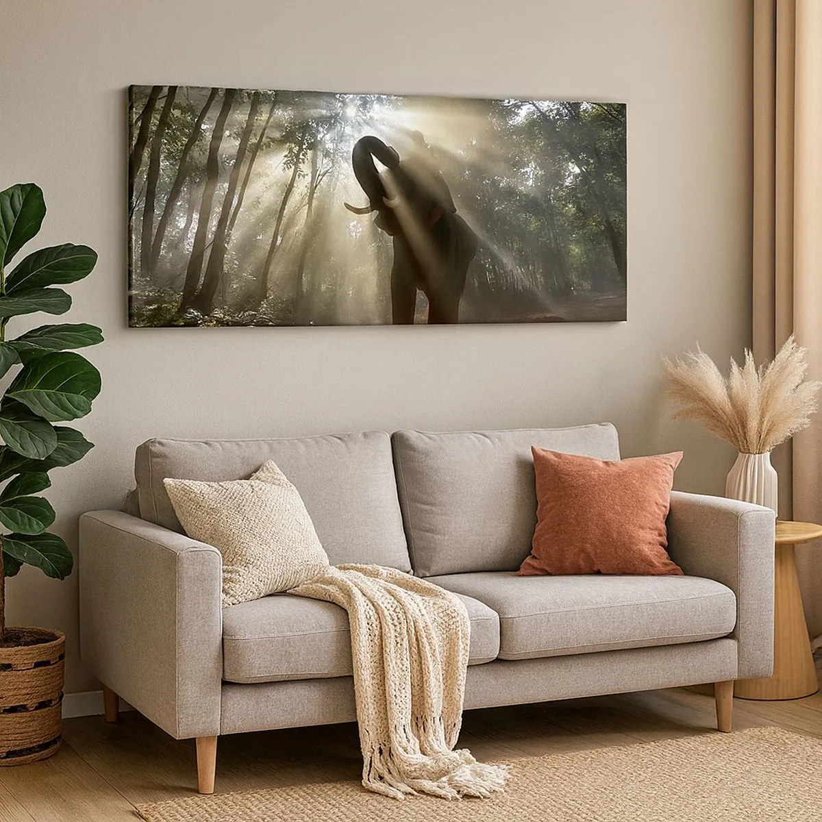 Canvastavla - Bild på duk - Under en lycklig stjärna - 100x40 cm