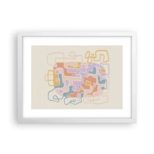 Affisch i vit ram - Labyrint - ett glädjefyllt äventyr - 40x30 cm