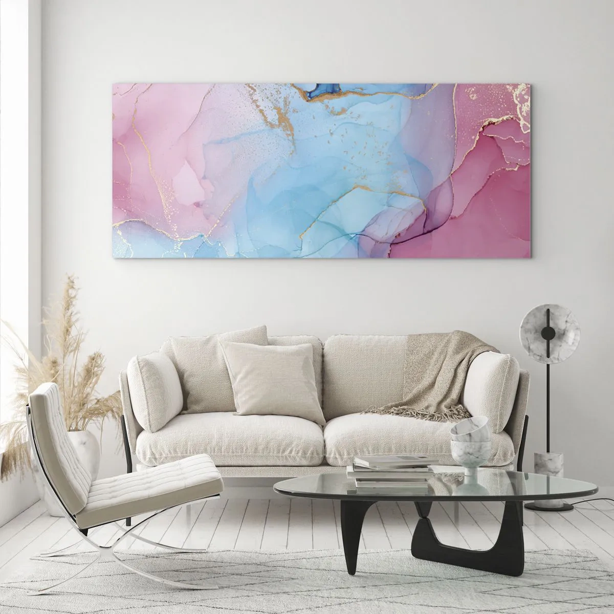 Glastavla - Bild på glas - Möte och infiltration - 120x50 cm